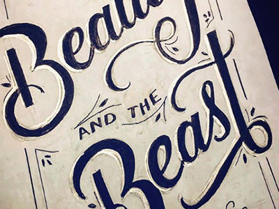 Beauty and the Beast Sketch beast beauty handletter letter sketch type typography