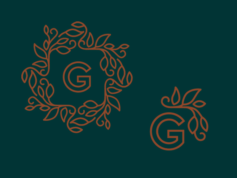 Landscaping Logo branding brand typography type letter illustration ornamental landscape logo