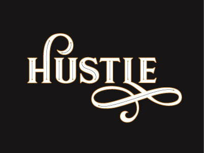 Everyday hustle illustrator monoline type typography