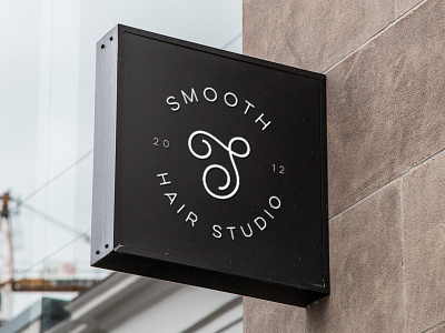 Smooth Hair Studio brand branding hair monoline s salon script studio