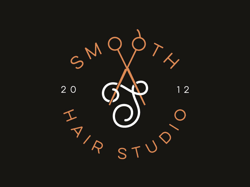 Smooth Hair Studio Final mark smooth s branding logo brand hair salon