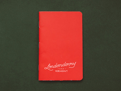 Londonderry Book book branding hand lettered lettering londonderry notebook vermont