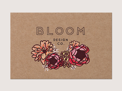 Bloom bloom co floral flowers illustration logo
