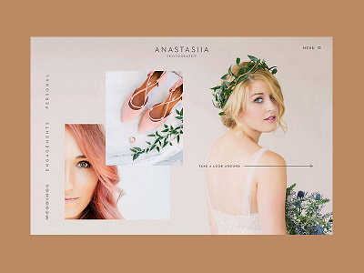 Anastasiia Homepage brand design editorial fashion web wedding