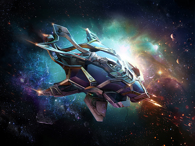 Spaceship 3d concepts fantasy fire future futuristic galaxy nebula ship shuttle space spacecraft