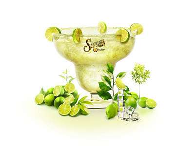 Tequila Sauza Lime Cocktail