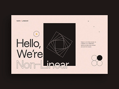 Non-Linear Website V2 - Hero / Case Study animation design geometry interactive layout typography ui ux web web deisgn website