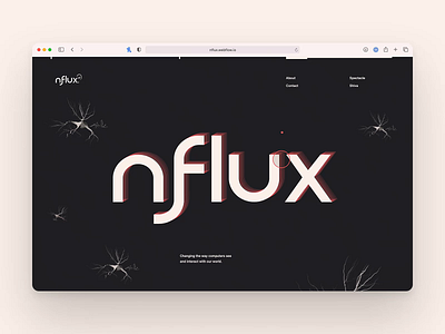 nFlux Homepage ai animation artificial intelligence branding design layout marketing tech technology typography ux web webflow website