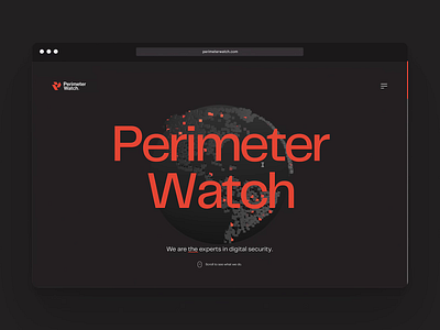 PerimeterWatch - SOTD on Awwwards 🎉 3d animation branding cybersecurity design layout logo tech typography ui ux web website