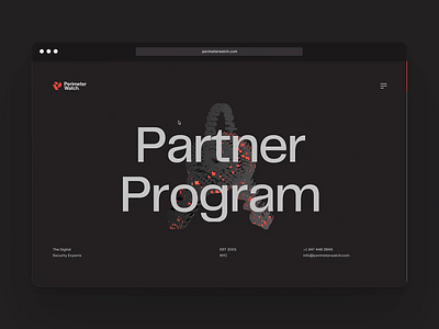 PerimeterWatch - Partner Page 3d animation branding cybersecurity design layout logo tech typography ui ux web website