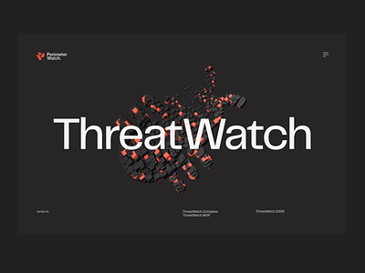 PerimeterWatch - Screens 3d animation branding cybersecurity design layout tech typography ui ux web website