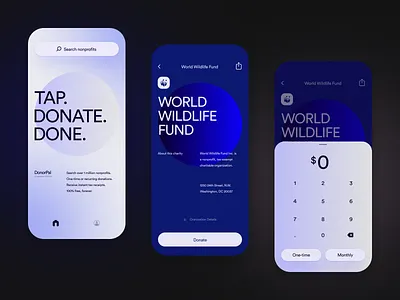 DonorPal - Now Live 🚀 app branding charity design duotone ios layout non profit product design typography ui ux