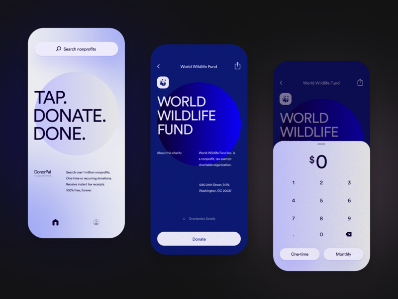 DonorPal - Now Live 🚀 app branding charity design duotone ios layout non profit product design typography ui ux