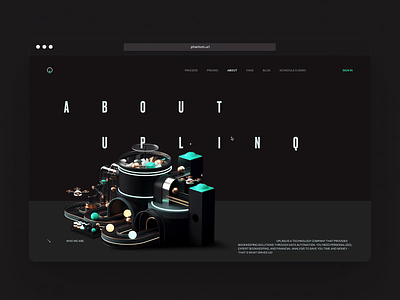 Uplinq - About Page animation design finance fintech layout typography ui ux web website