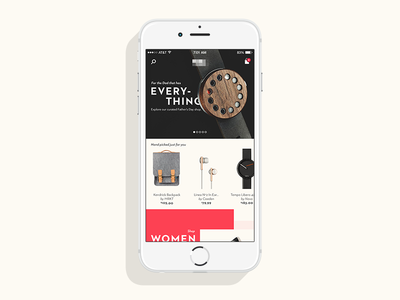 Secret Ecomm Project - Home Screen app ecomm ios shopping