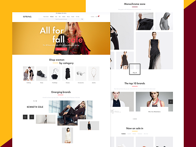 Editorial Landing Page dynamic content e commerce fashion landing page responsive shop shopping web