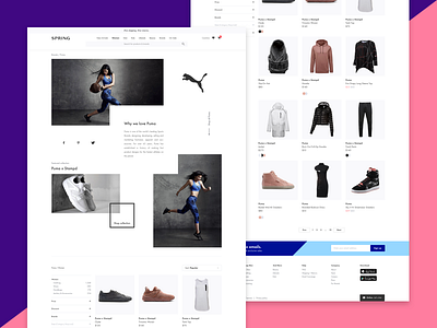 Brand Page Concept 01 ecom ecommerce fashion interactive layout shopping web