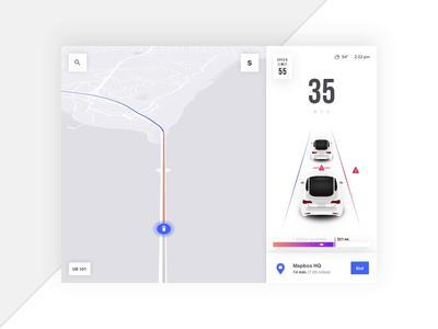 Mapbox Turn by Turn Navigation 🚙 - Smart Reroute animation app auto automotive car car app design directions driving ios map ui mapping maps navigation turn by turn ui