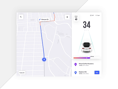 Mapbox Turn by Turn Navigation 🚙 - Add a Stop animation app auto automotive car car app directions ios map ui mapping maps navigation turn by turn