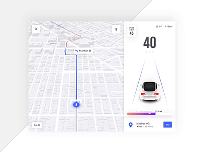 Mapbox Turn by Turn Navigation 🚙 - Complex Maneuver animation app auto automotive car car app design directions ios map ui mapping maps turn by turn ui
