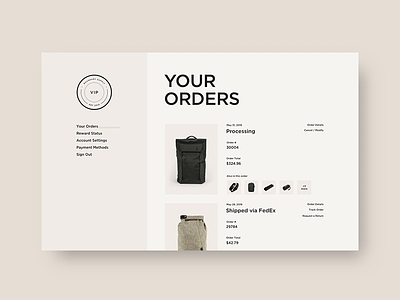 Boundary Supply 🎒 - Account Pages design e-commerce ecom ecommerce fashion interactive layout shopify shopping typography ui ux web website