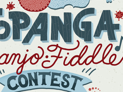 Topanga Banjo Fiddle Contest design hand lettering lettering pattern texture type typography