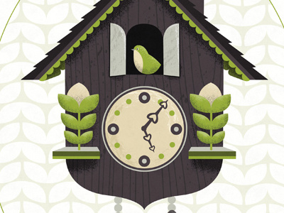 Cuckoo Clock print detail