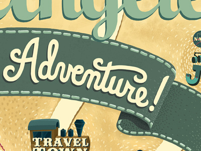Adventure! adventure design hand lettering illustration lettering map script type typography