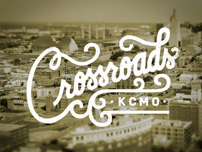 Crossroads KCMO crossroads hand lettering kansas city kc kcmo lettering logo script type typography