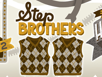 Step Brothers lettering detail