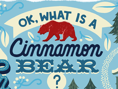 Cinnamon Bear / Yosemite Map detail bear cinnamon hand lettering illustration lettering map type typography yosemite
