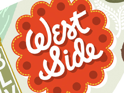 West Side hand lettering illustration kansas city kc lettering map type typography west side