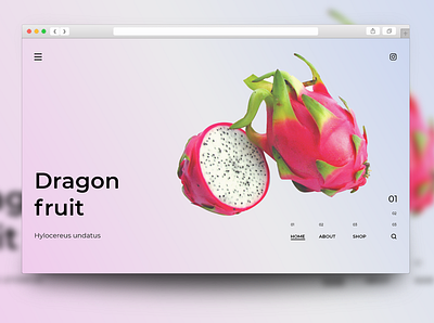 Dragonfruit landing page clean color colorful concept design dragon fruit fruit gradient hero section inspiration interface landing minimal pink promo site ui ux web web design