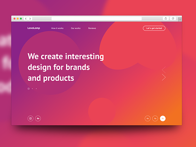 Site concept for creative web design team