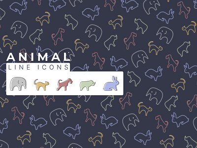 Animal Line Icons animal color colorful concept figma icons illustration inspiration line vector