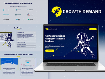 Website design for Growth Demand app branding design illustration logo perfectorium ui ux web website