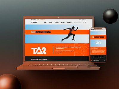 Website design for fitness brand