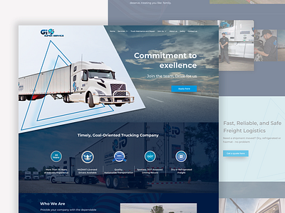 Website design for truck drivers jobs design job perfectorium truck ui ux web web design webdesign website website design