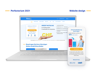 Mutuo credit design finance perfectorium ui ux website