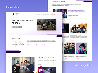 Purple Arcade branding design illustration logo perfectorium ui ux vector web website