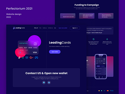 Leadingcards design finance landing landing page ui ux web website