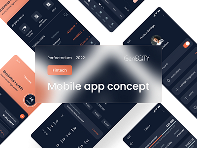 GenEQTY app app design design finance fintech mobile perfectorium ui ux