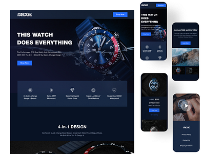 The RIDGE | Watches design landing page perfectorium ui watch website