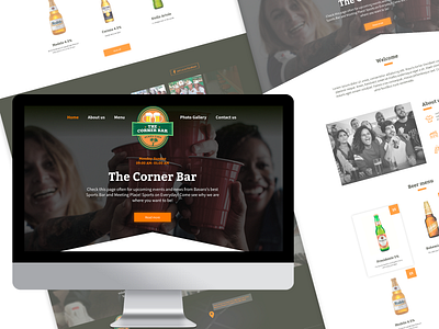 The Corner Bar Website Design design perfectorium ui ux web website