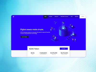 Landing page for an ICO project crypto trading ico landing page ui web