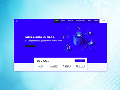 Landing page for an ICO project