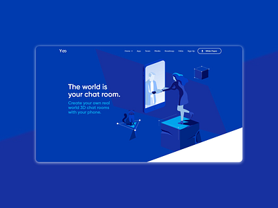 Landing page for a chatting app
