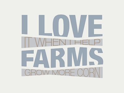 "I love farms" t-shirt design