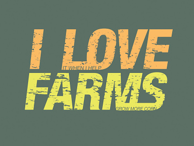 "I love farms" t-shirt design