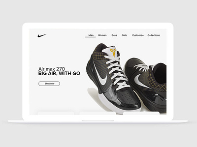Web Design for Nike design ui ux web website